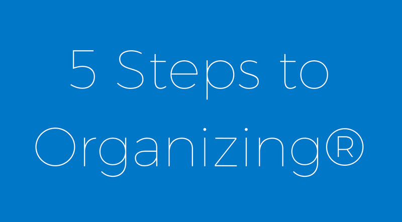 5 steps to organizing