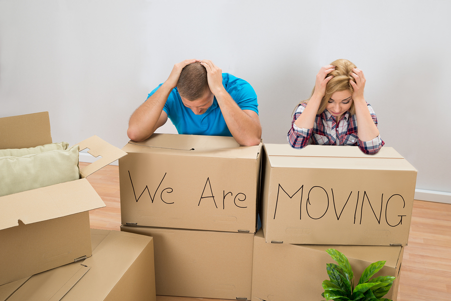 Stressed Couple In New Home Photo Stressed Couple In New Home